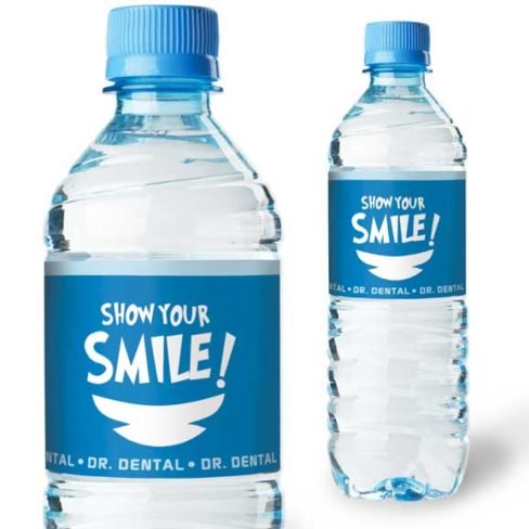 Economy custom water bottle labels paper