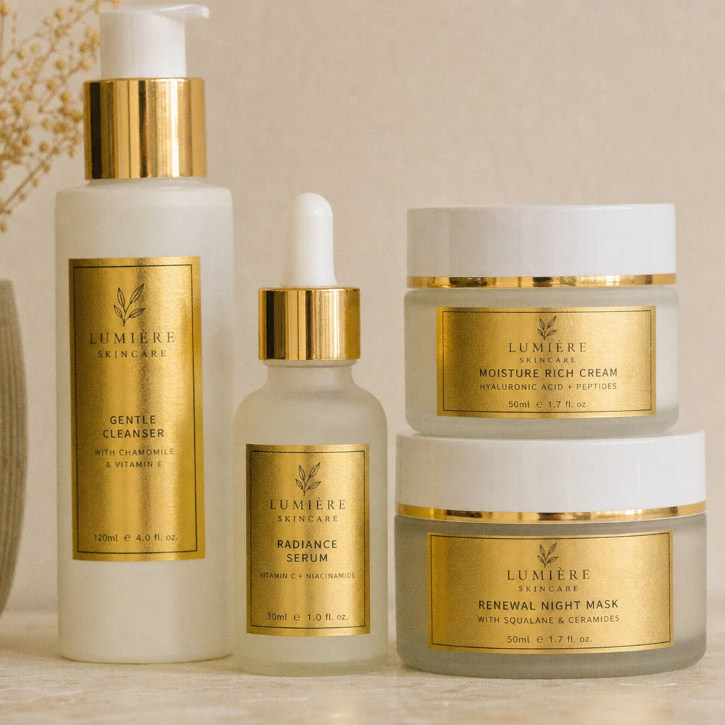 best cheap custom gold foil labels cosmetics small batch serum bottles