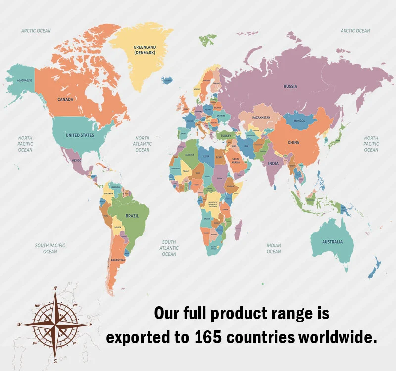 Invent Label Global B2B Export Footprint Map
