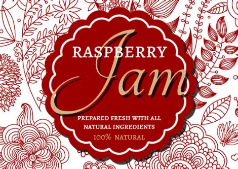 Waterproof custom jam labels and jar labels on glass jars