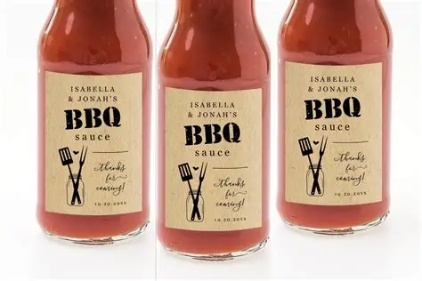 Compliant BBQ sauce nutrition label printing on rolls