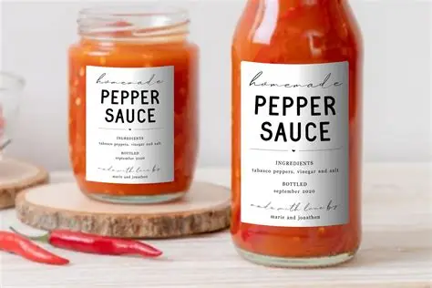 Custom Condiment, Sauce and Spice Labels