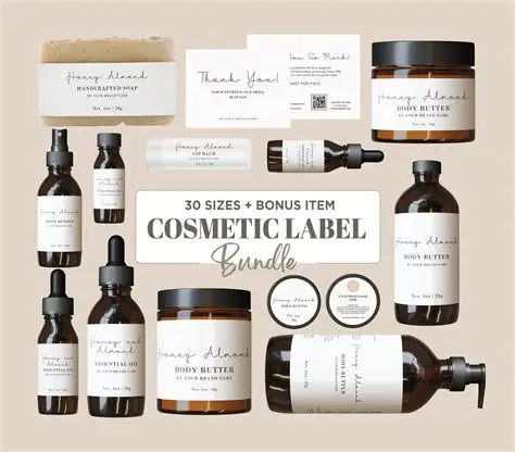 High-tack cosmetic jar labels on frosted glass jars