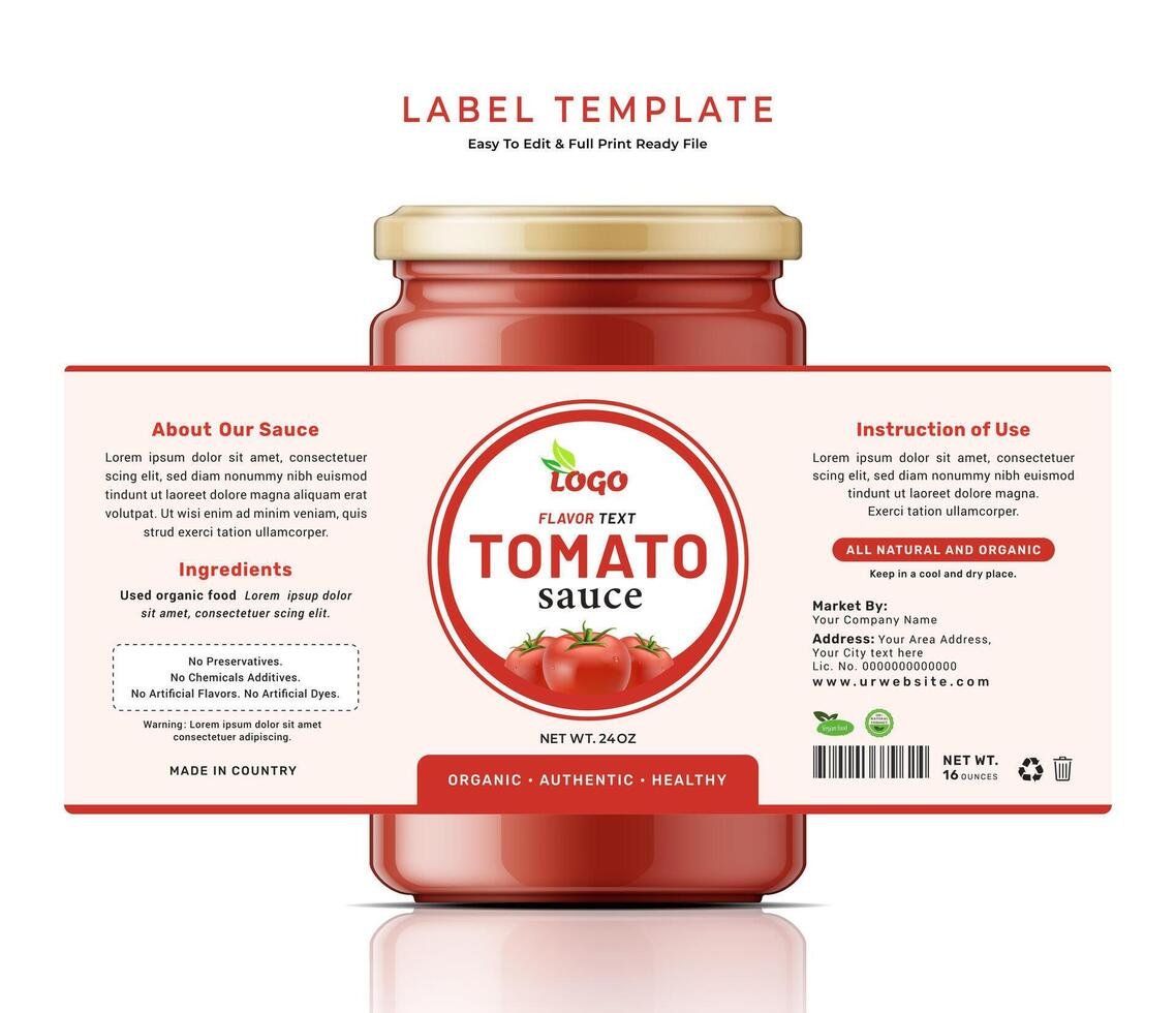 Sriracha and BBQ sauce nutrition label printing on rolls